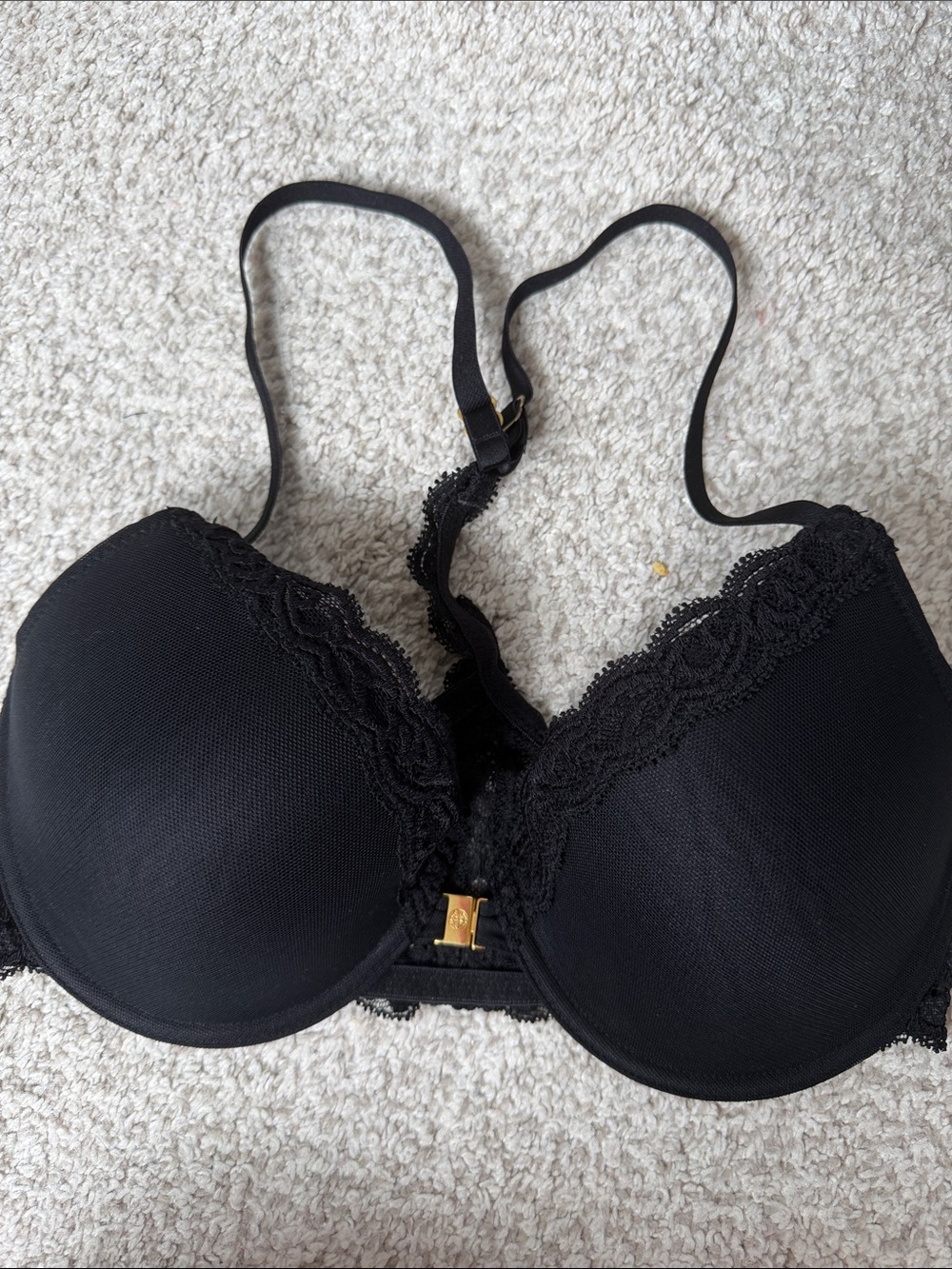 Natori Front Closure Racerback Bra Black 34C